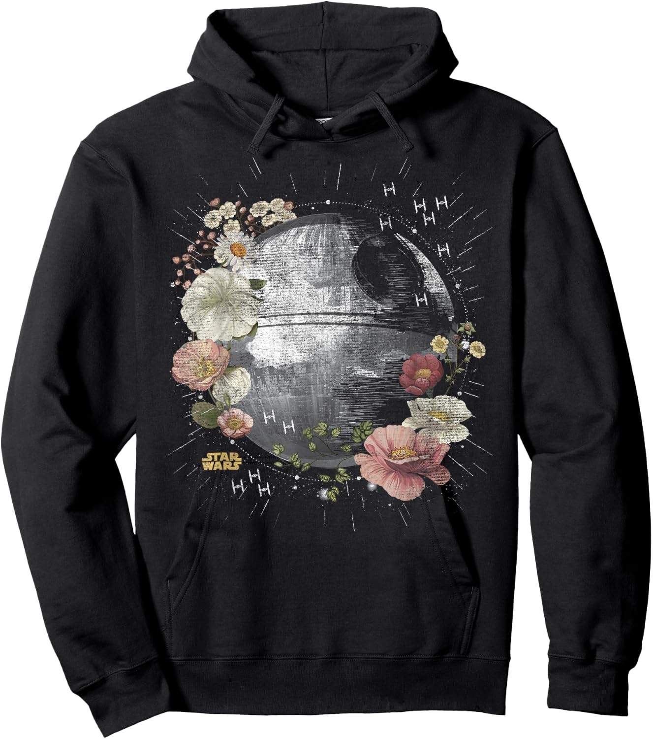 Star Wars Floral Death Star Hoodie - Hoodie | Black