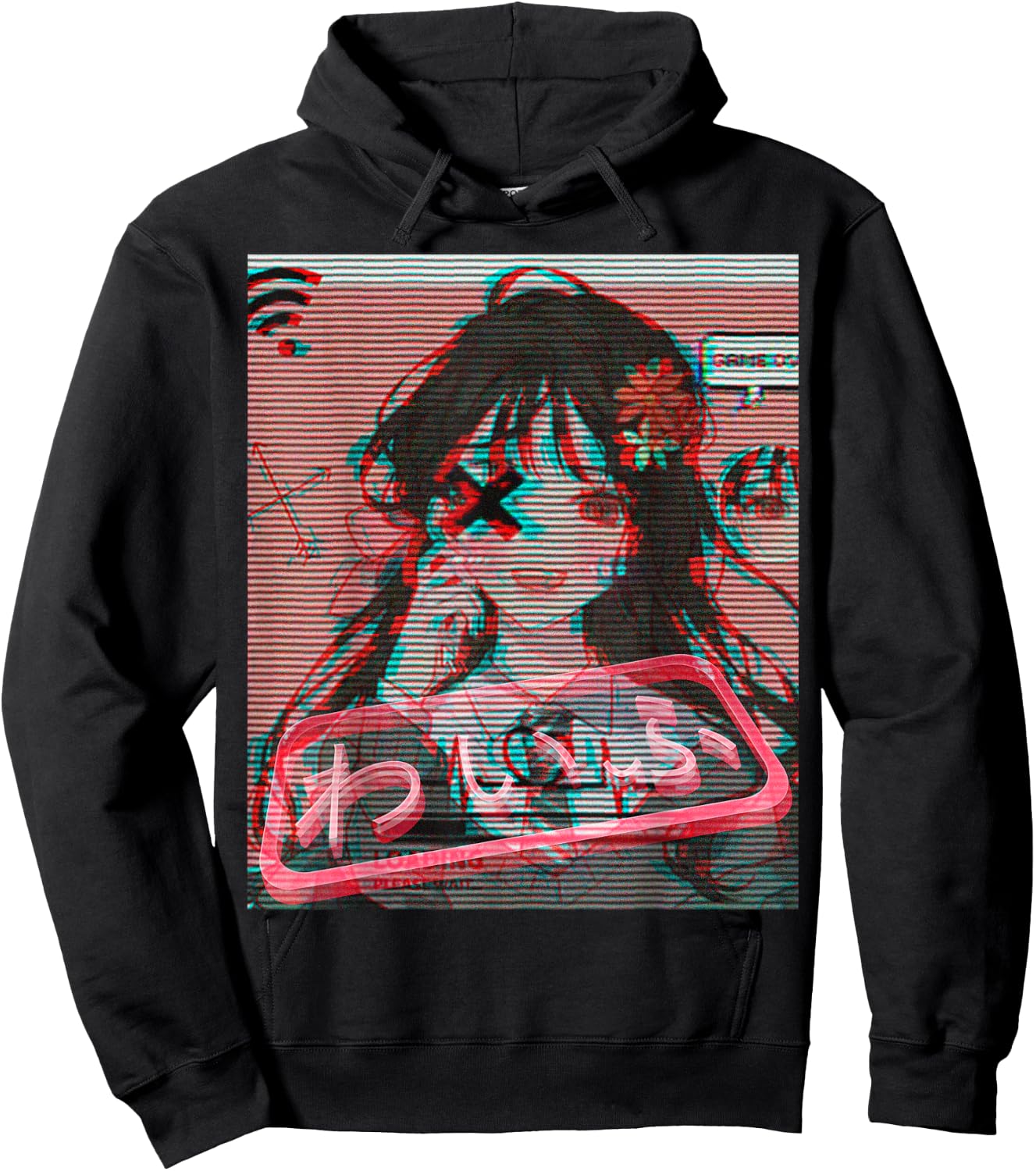 Aesthetic Vaporwave Japanese Futurism Anime Retro Hentai Hoodie - Hoodie | Black