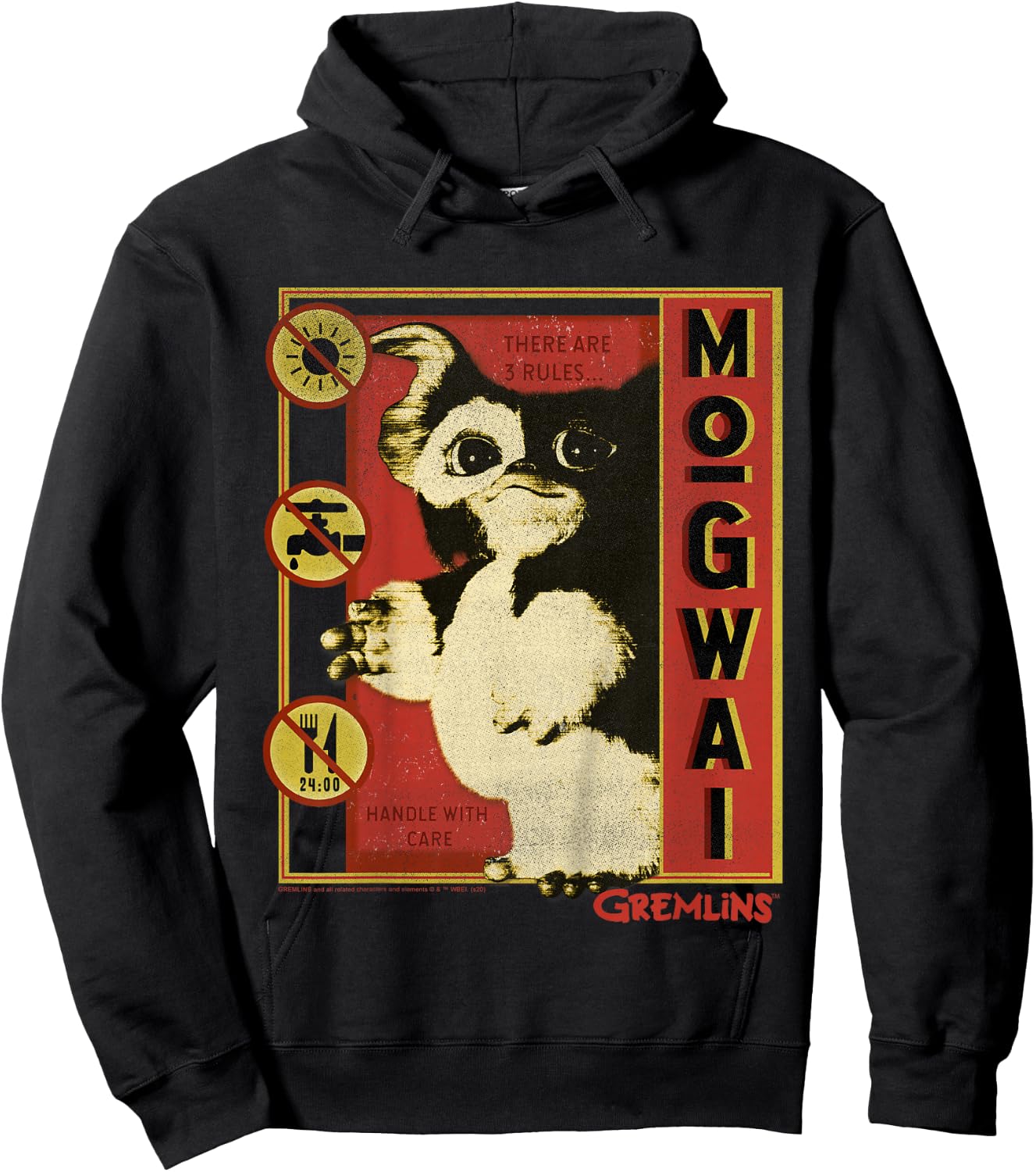 Kids Gremlins Mogwai Three Rules Poster Hoodie - Hoodie | Black