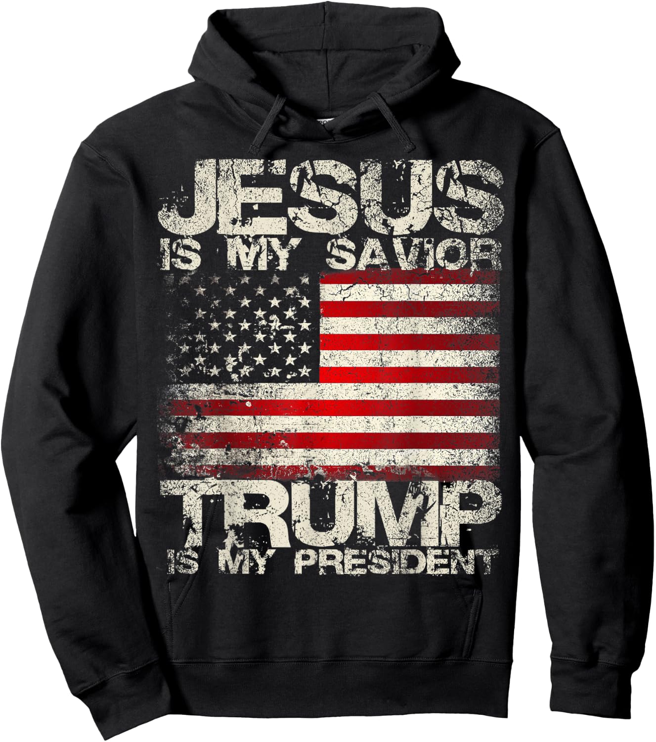 Epic 2024 Jesus Is My Savior Trump Is My President Hoodie - Hoodie | Black