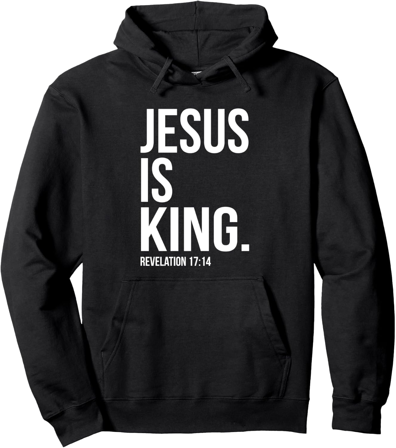 Jesus Is King Bible Scripture Quote Christian Hoodie - Hoodie | Black
