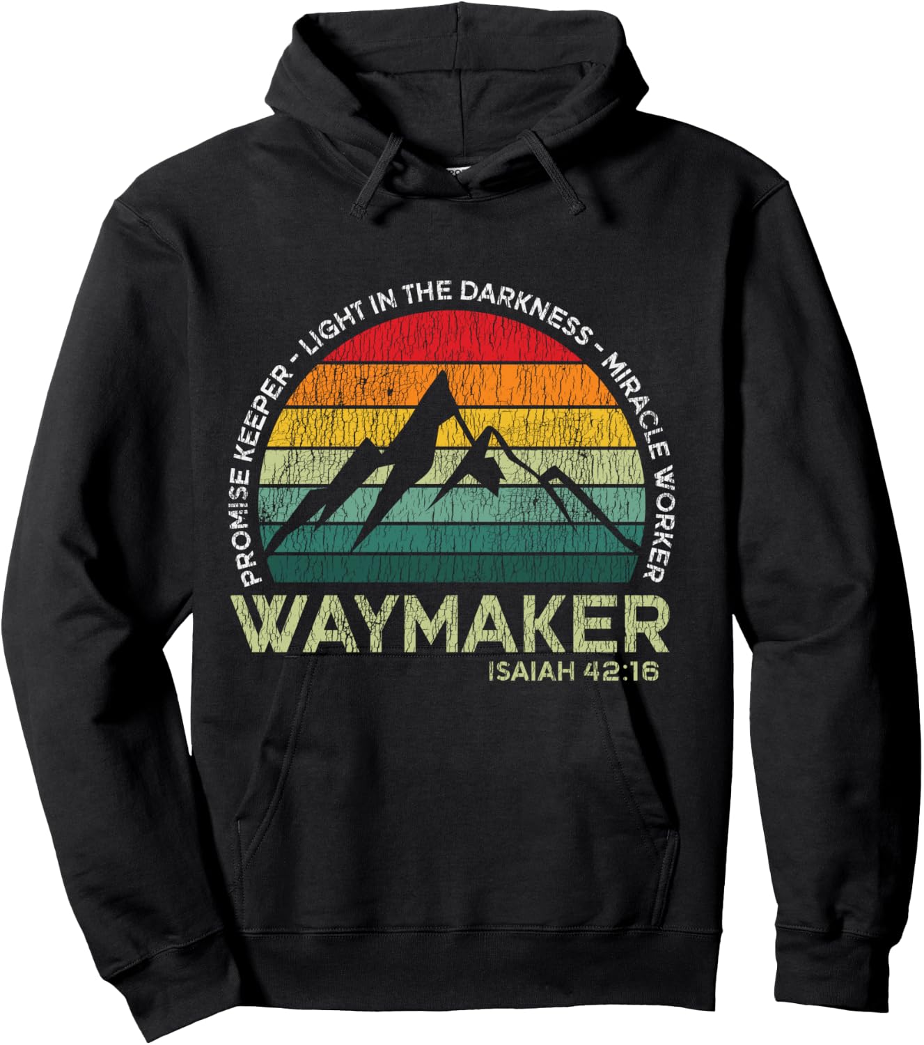 Vintage Waymaker Promise Keeper Miracle Worker Christian Hoodie - Hoodie | Black