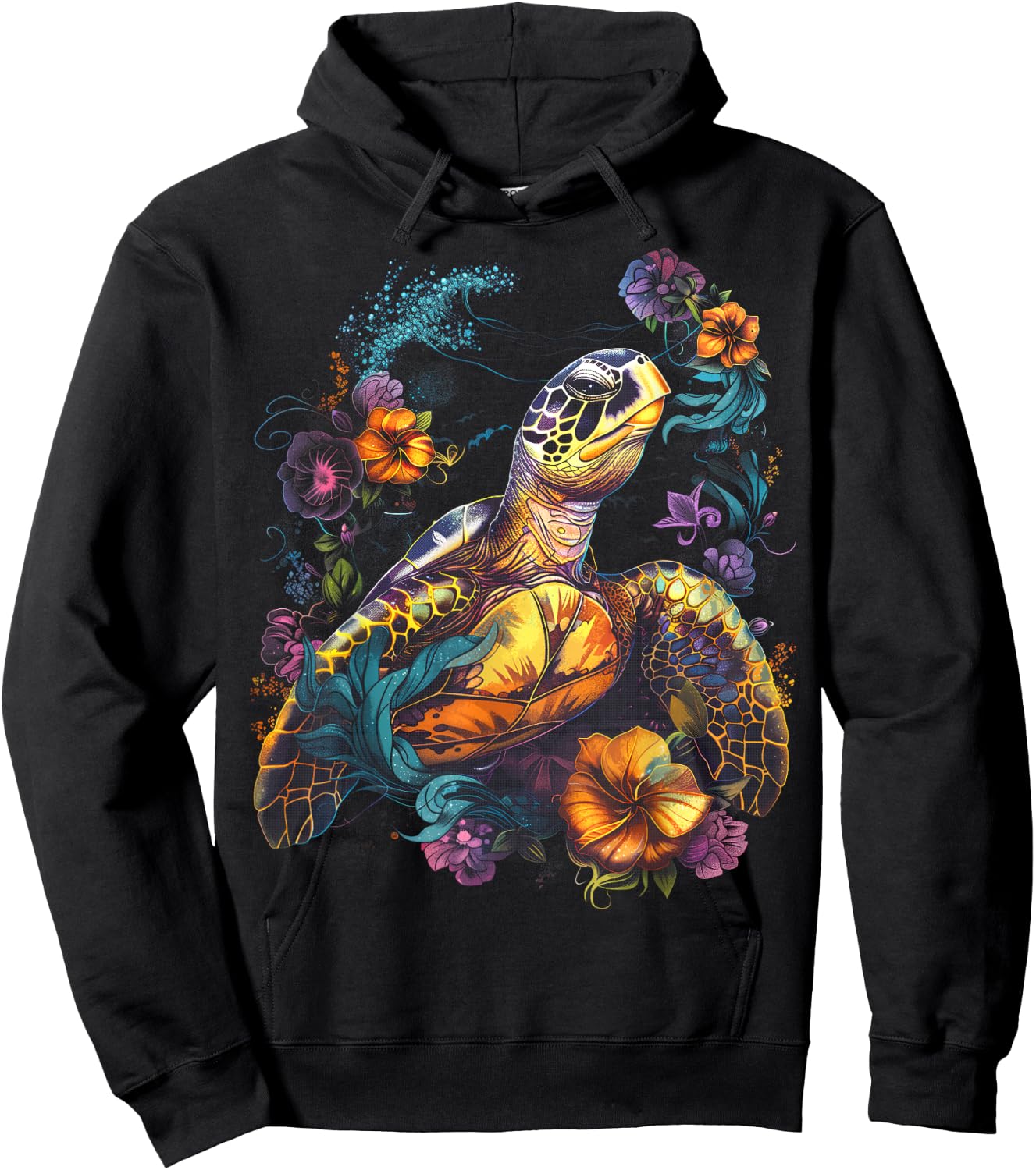 Sea Turtle Beach Lover Ocean Animal Graphic Novelty Hoodie - Hoodie | Black