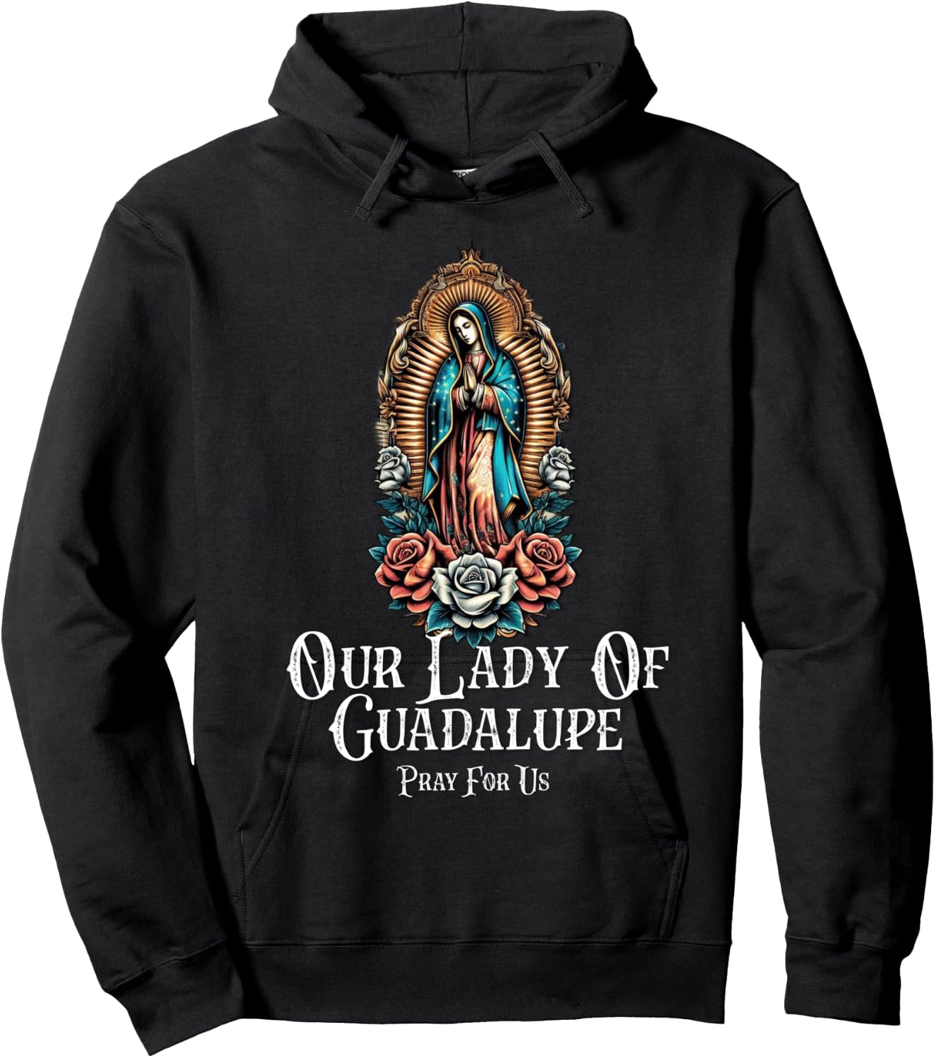Our Lady Of Guadalupe Marian Catholic Hoodie - Hoodie | Black