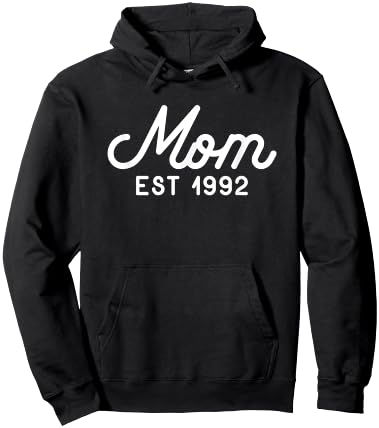 Mom Established 1992 Mothers Day Hoodie - Hoodie | Black