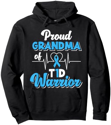 Proud Grandma Of A T1D Warrior Diabetic Diabetes Awareness Hoodie - Hoodie | Black