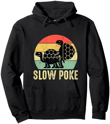 Vintage Slow Poke Turtle Lovers Hoodie - Hoodie | Black
