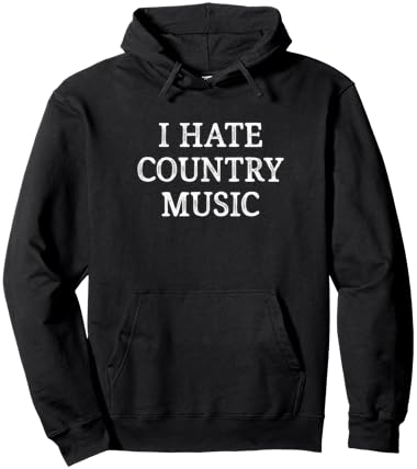 I Hate Country Music - Vintage Style Hoodie - Hoodie | Black