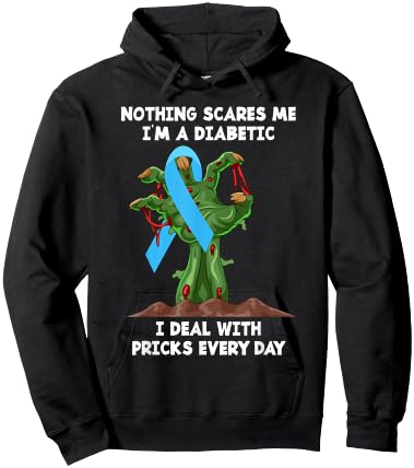 Funny T1D Diabetic Type 1 Diabetes Awareness Halloween Hoodie - Hoodie | Black