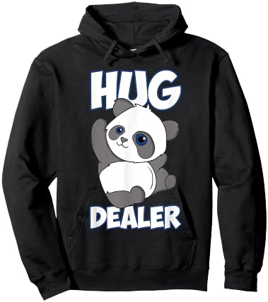 Funny Panda Free Hugs Hug Dealer Panda Hug Hoodie - Hoodie | Black