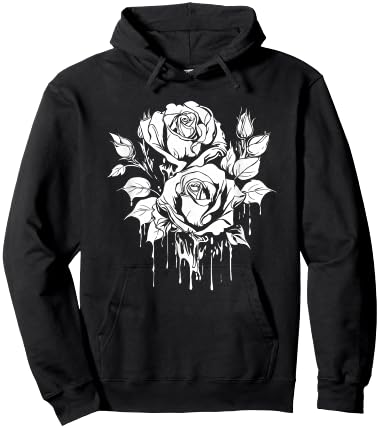Goth Cool Gothic Occult - Red Rose Hoodie - Hoodie | Black
