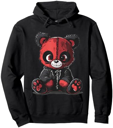 Goth Pastel Cute Scary Kawaii Red Panda Voodoo Doll Hoodie - Hoodie | Black