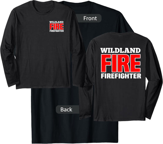 Wildland Fire Rescue Department Firefighters Firemen Uniform T-Shirt - T-Shirt | Black