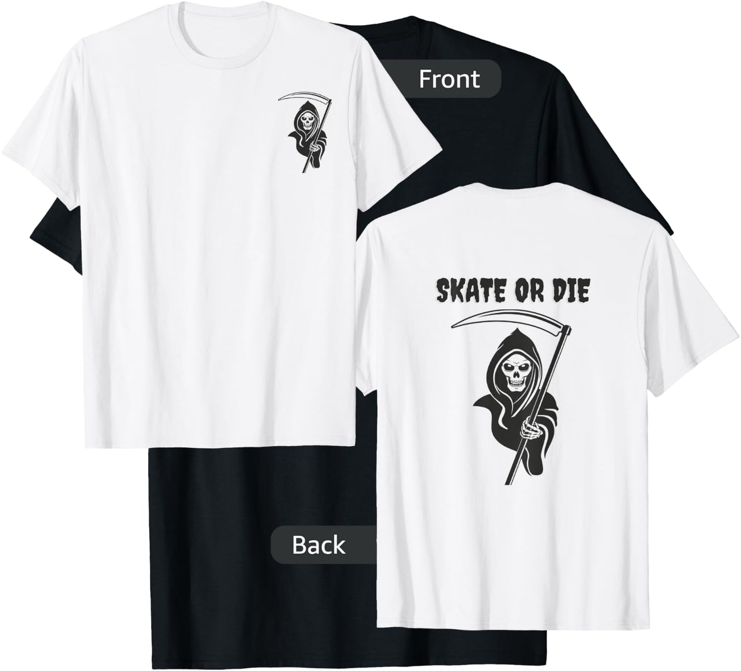 Skate or die reaper T-Shirt - T-Shirt | Black