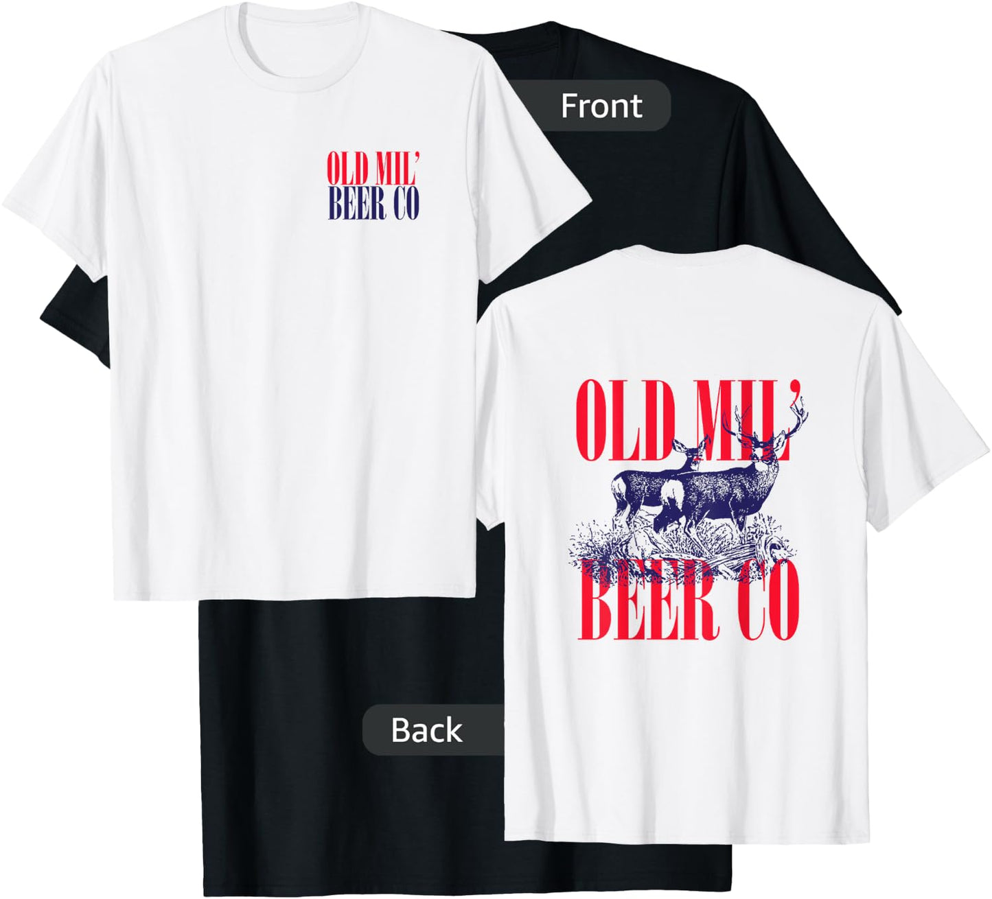 Old Milwaukee Beer Co Deer T-Shirt - T-Shirt | Black
