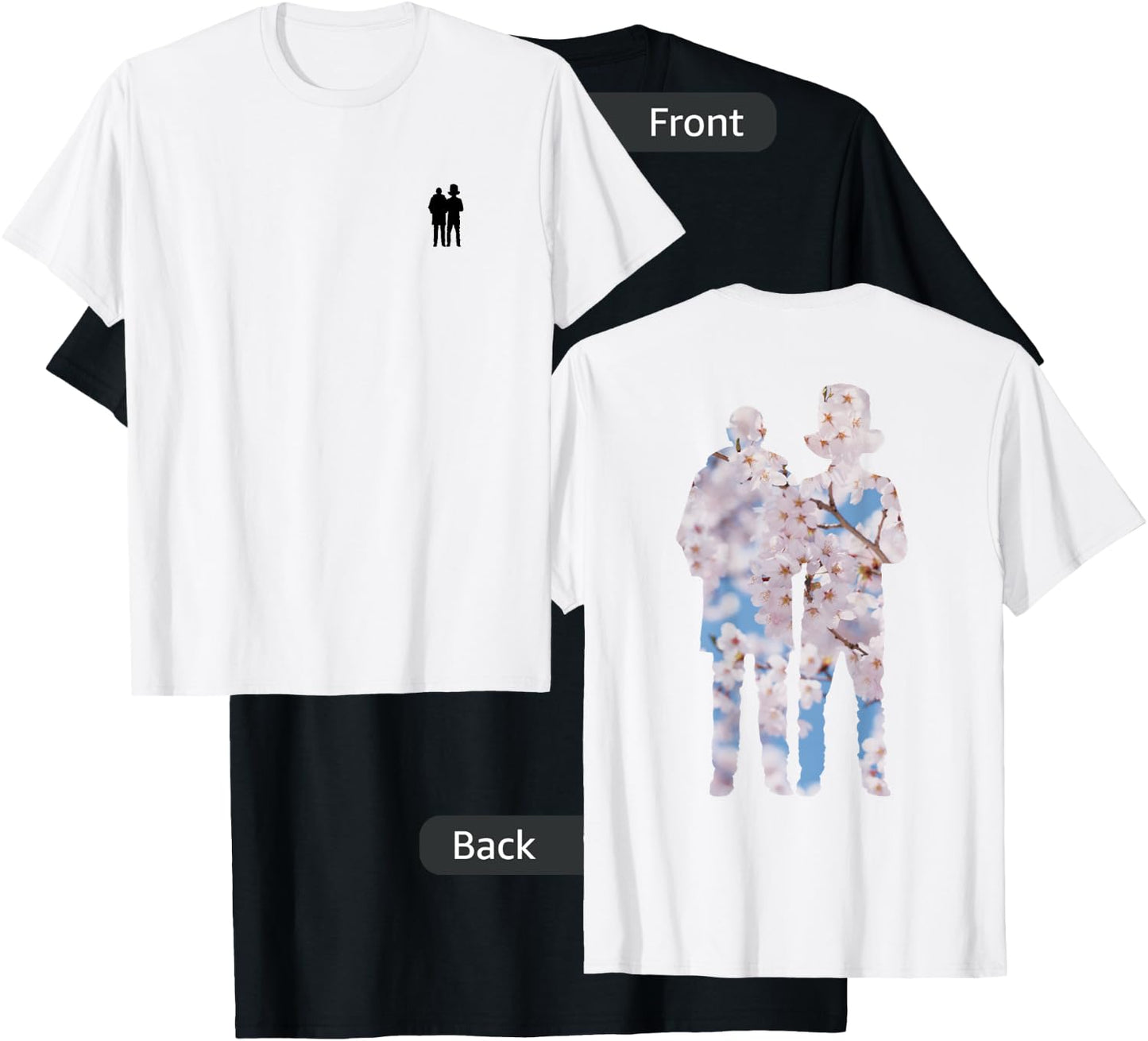 Pet Shop Boys Blossom Silhouette T-Shirt - T-Shirt | Black