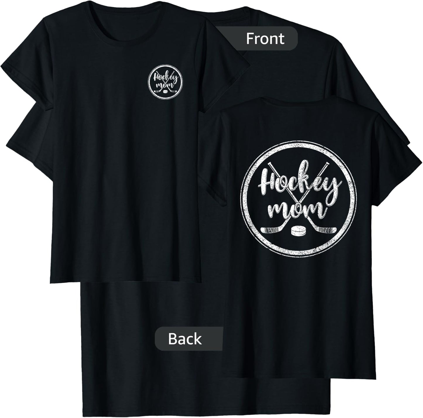 Hockey Mom Winter Sports Ice Hockey Goalie Mommy T-Shirt - T-Shirt | Black