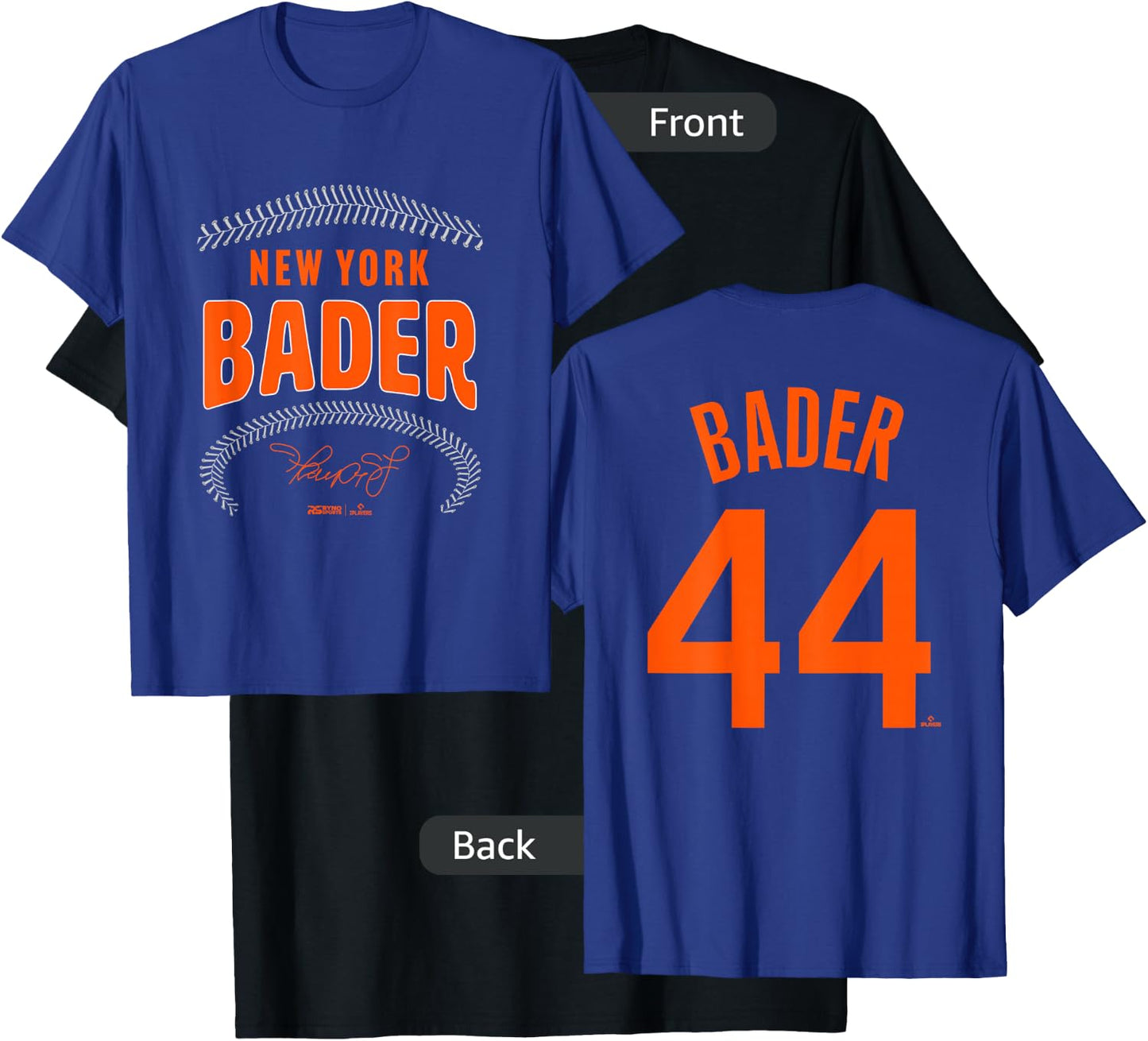 Harrison Bader New York Name & Number (Front & Back) T-Shirt - T-Shirt | Black