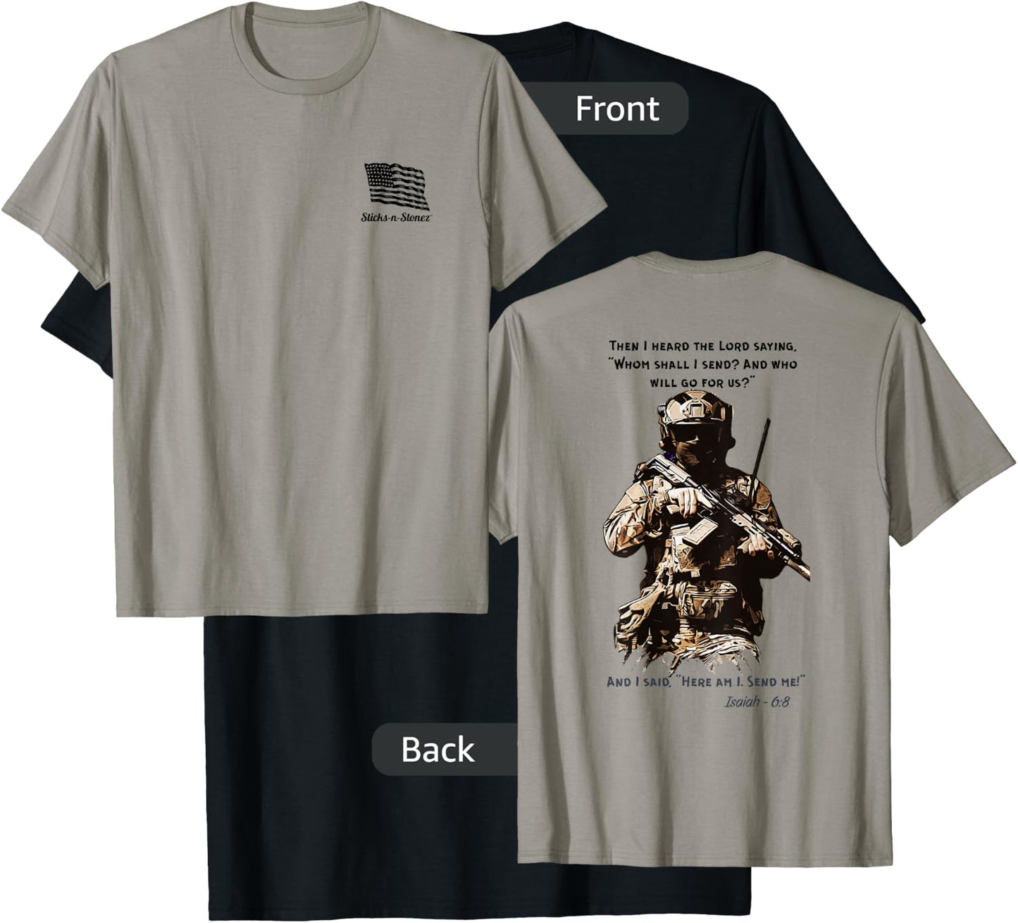 Here Am I Send Me T-Shirt - T-Shirt | Black