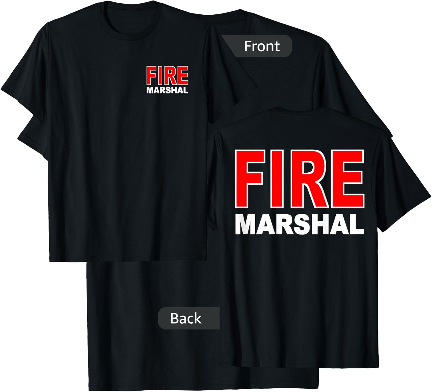 Fire Marshal Investigator Commissioner Firefighter T-Shirt - T-Shirt | Black
