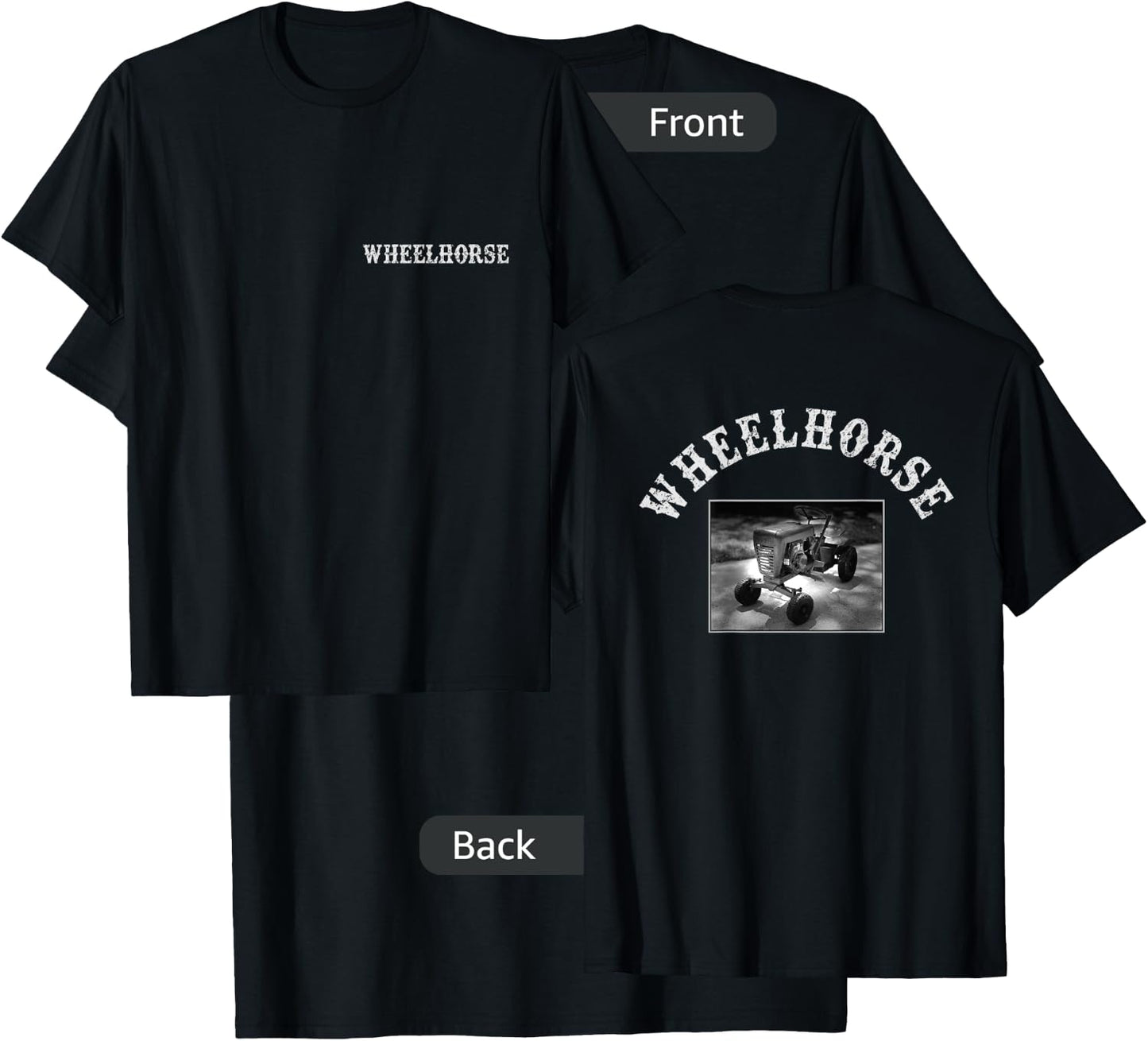 Wheelhorse Brand -Adults Band , Black, Small, Short Sleeve, Classic Fit, Cotton 100% Polyester 0% T-Shirt - T-Shirt | Black