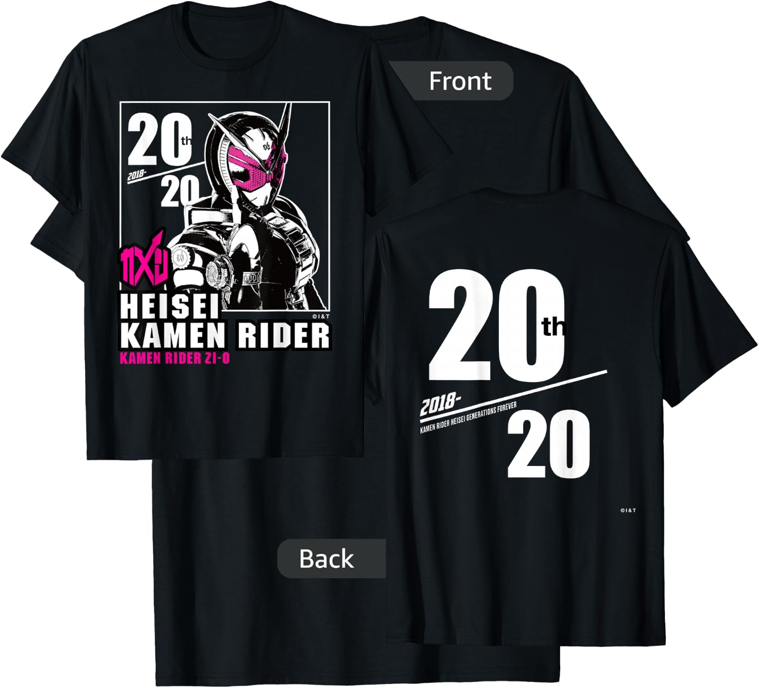 Kamen Rider Zi-O Heisei Rider Anniversary T-Shirt - T-Shirt | Black