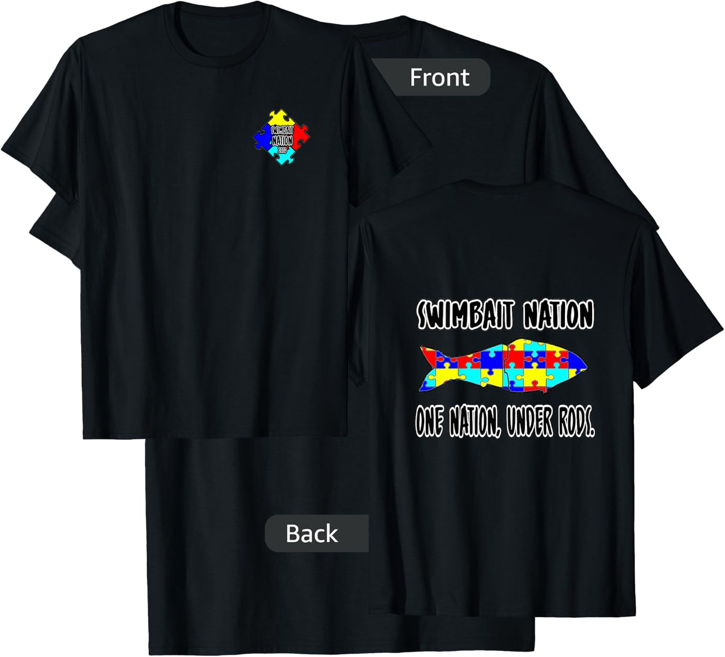 Anglers Against Autism T-Shirt - T-Shirt | Black