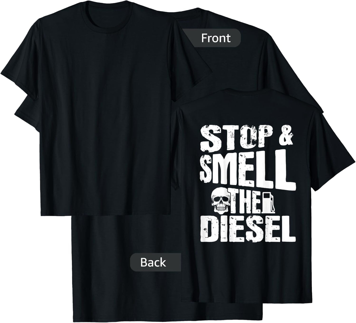 Diesel Mechanic Gifts Design On Back T-Shirt - T-Shirt | Black