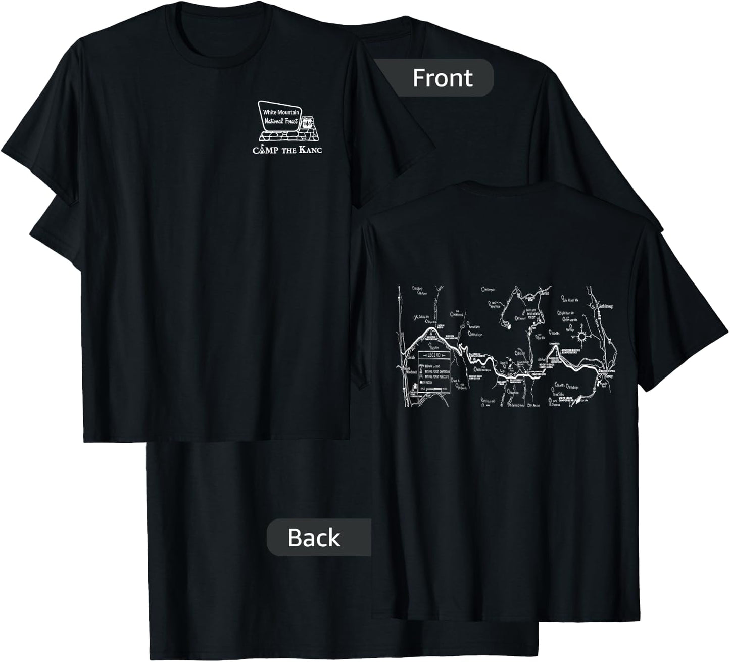 Camp the Kancamagus T-Shirt - T-Shirt | Black