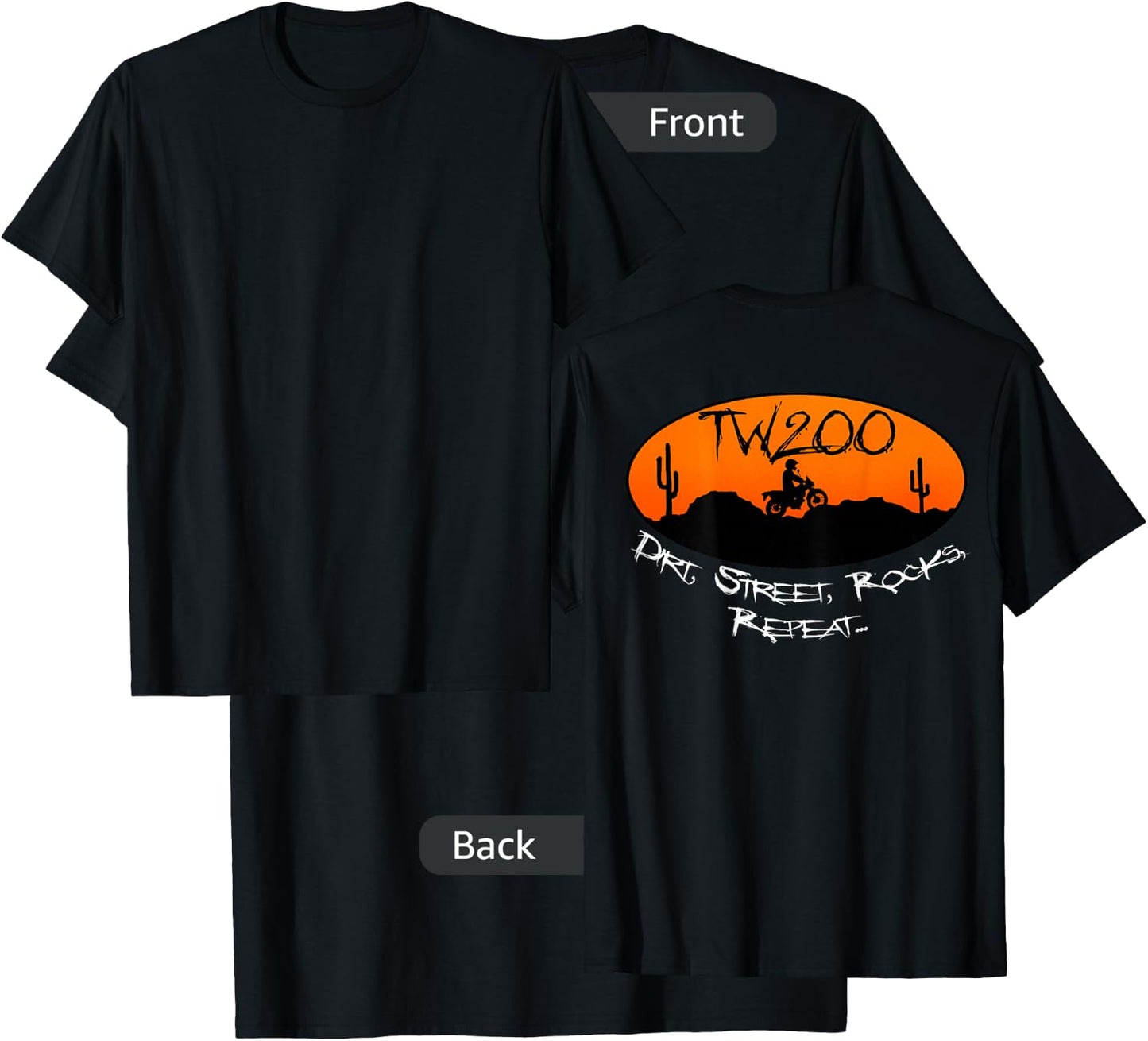 TW200 Trailway Motorcycle Enduro Off-Road T-Shirt - T-Shirt | Black