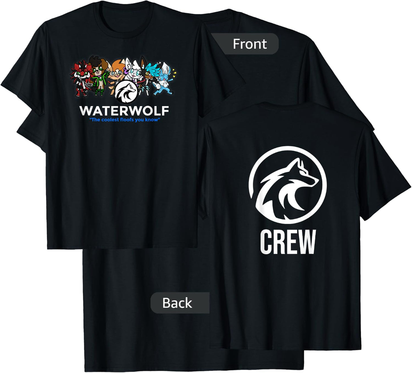 Waterwolf Floofs T-Shirt - T-Shirt | Black