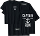 (Printed Both Sides) Retro Captain Ron Personalized Boating T-Shirt - T-Shirt | Black