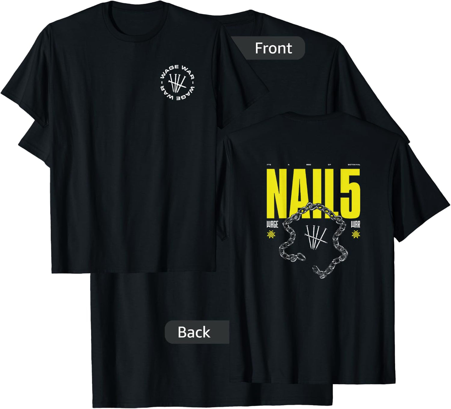 Wage War - NAIL5 T-Shirt - T-Shirt | Black