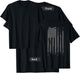 Vintage Patriotic Distressed America USA Flag T-Shirt - T-Shirt | Black