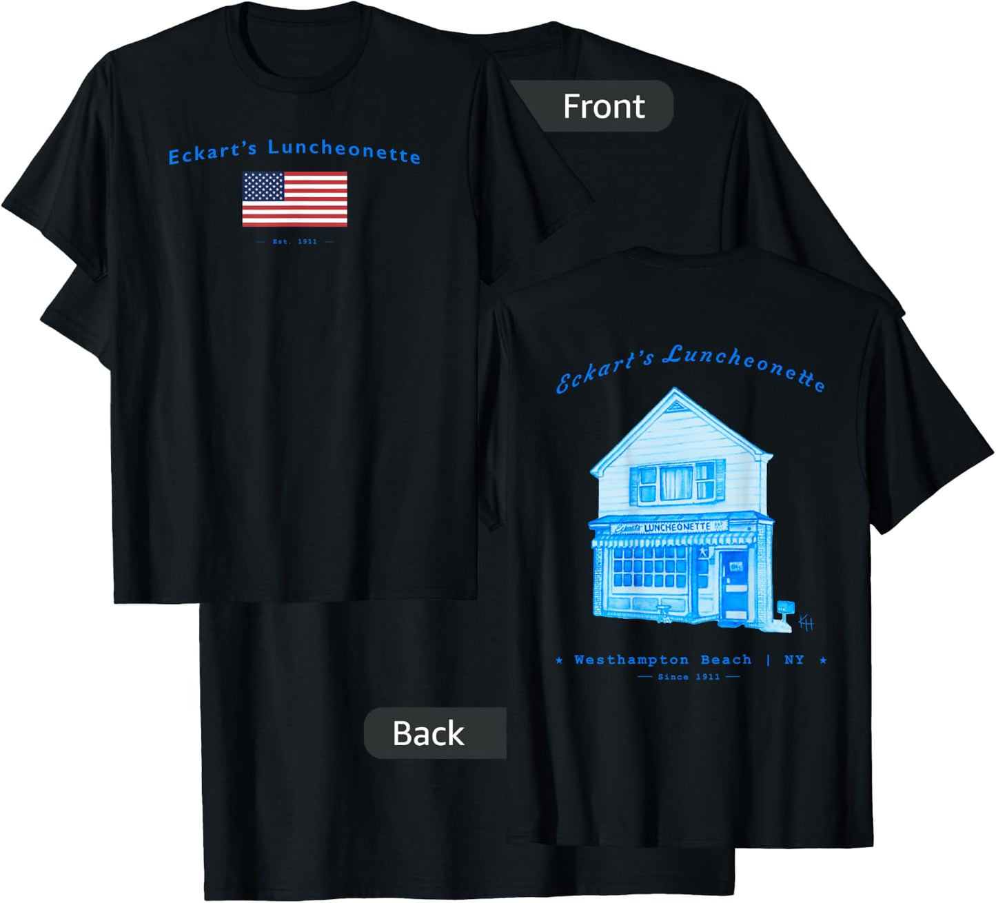 Eckart's Luncheonette Westhampton Beach T-Shirt - T-Shirt | Black