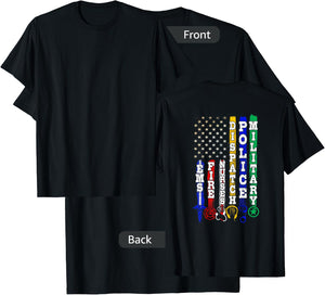 First Responders Design On Back Of Clothing T-Shirt - T-Shirt | Black