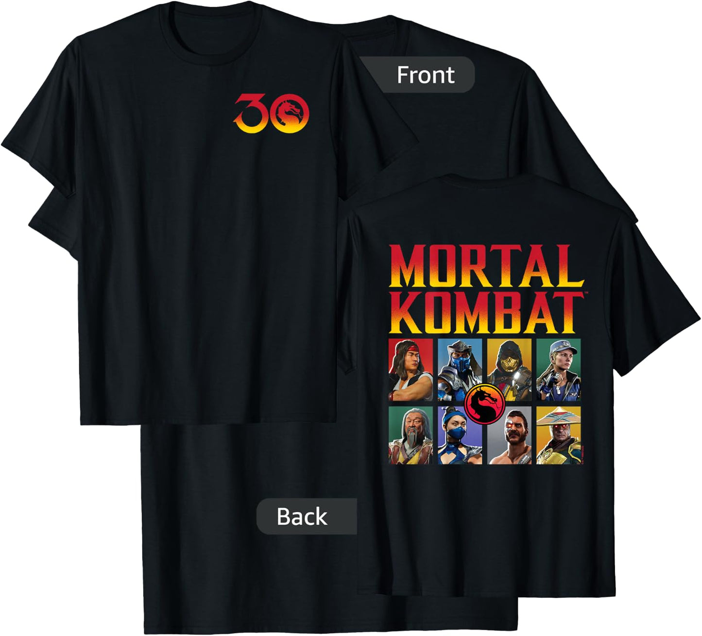 Mortal Kombat - 30th Grid T-Shirt - T-Shirt | Black