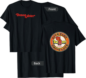 Dodge Fever Demon - Black, Adult, Short Sleeve, , Letter Print, Modern Vintage Style T-Shirt - T-Shirt | Black