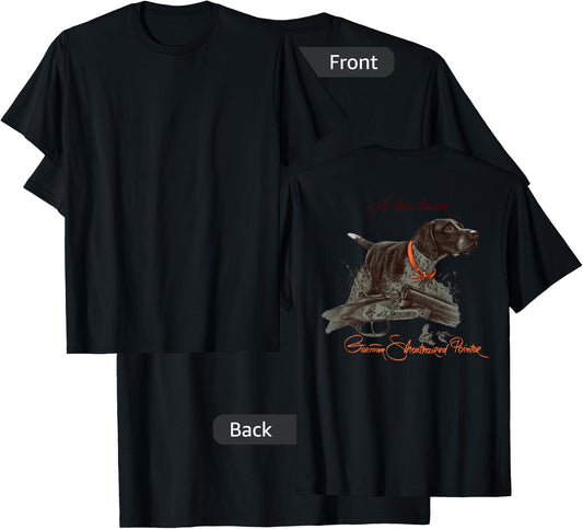 German Shorthaired Pointer Back T-Shirt - T-Shirt | Black