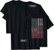 Fishing Rod American Flag Funny Vintage Fishing T-Shirt - T-Shirt | Black