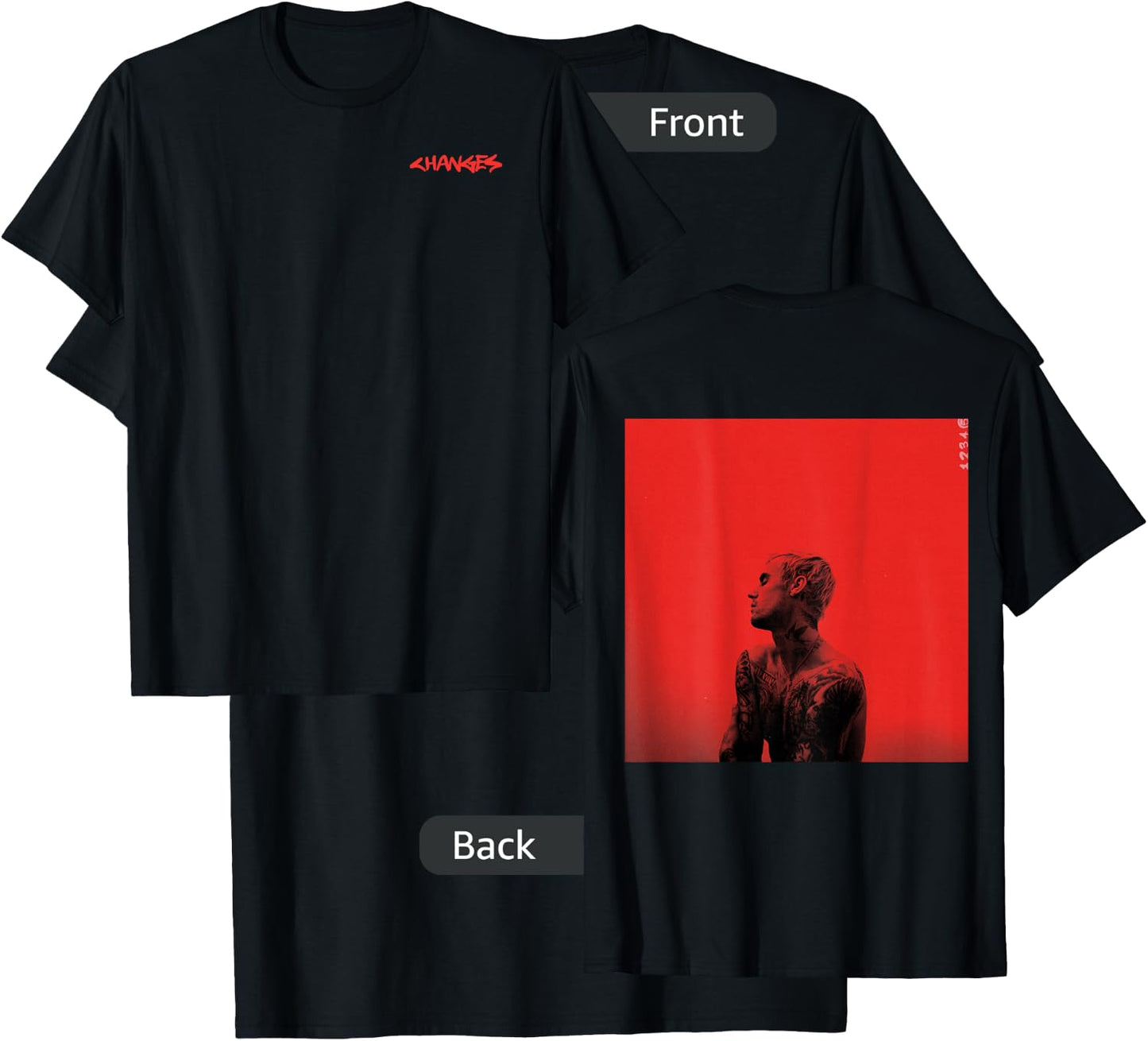 Justin Bieber Changes Cover T-Shirt - T-Shirt | Black