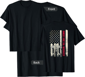 Sheet Metal Worker Design On Back Of Shirt T-Shirt - T-Shirt | Black