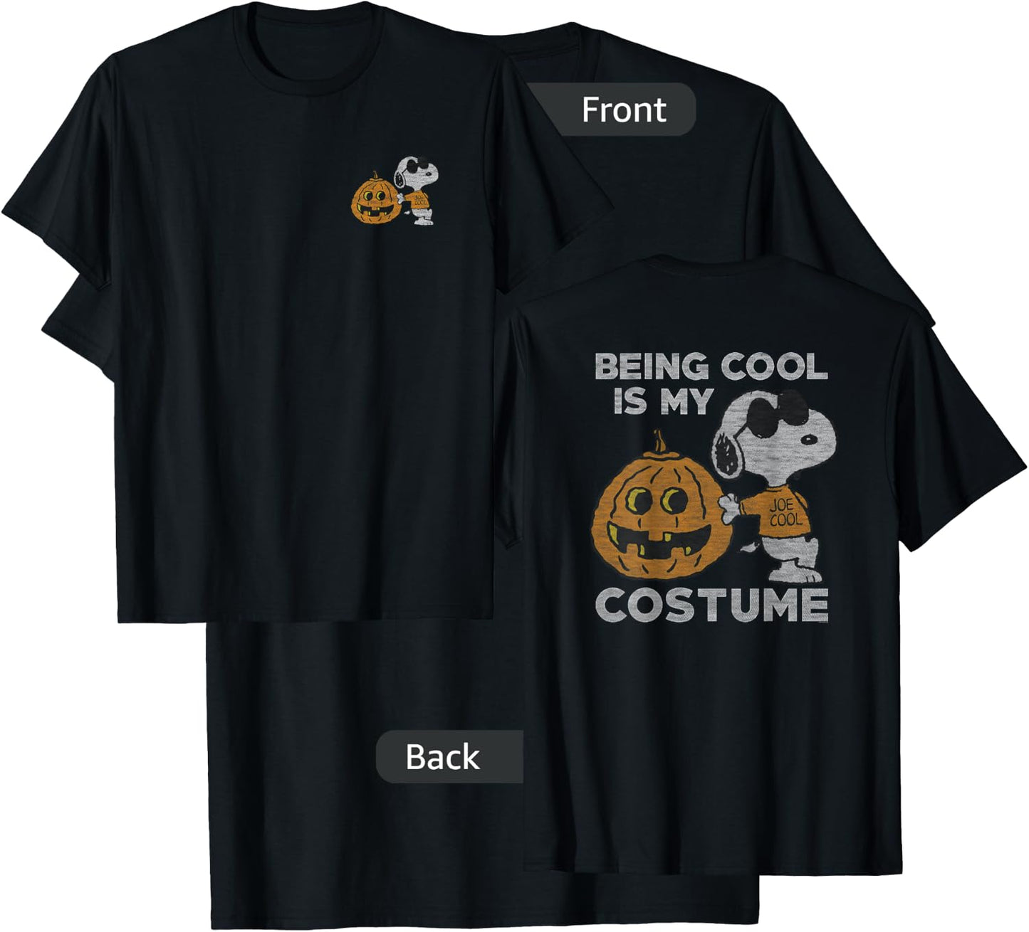 Peanuts Halloween Pumpkin Costume T-Shirt - T-Shirt | Black