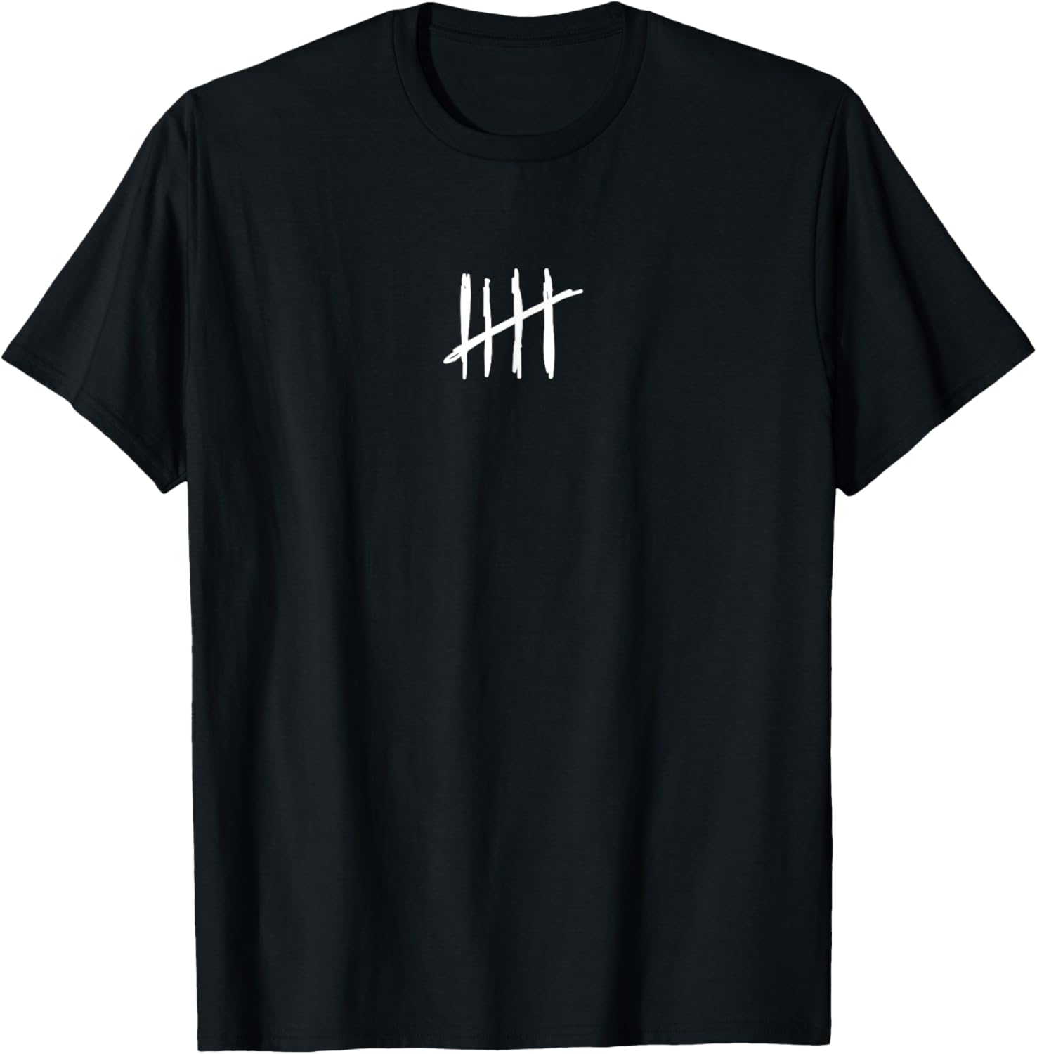 5 Years Done 5th Birthday Old Funny Tally Marks Counting T-Shirt - T-Shirt | Black