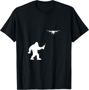 Bigfoot Drone Pilot Drone Gift Pilot Flying T-Shirt - T-Shirt | Black