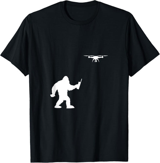 Bigfoot Drone Pilot Drone Gift Pilot Flying T-Shirt - T-Shirt | Black
