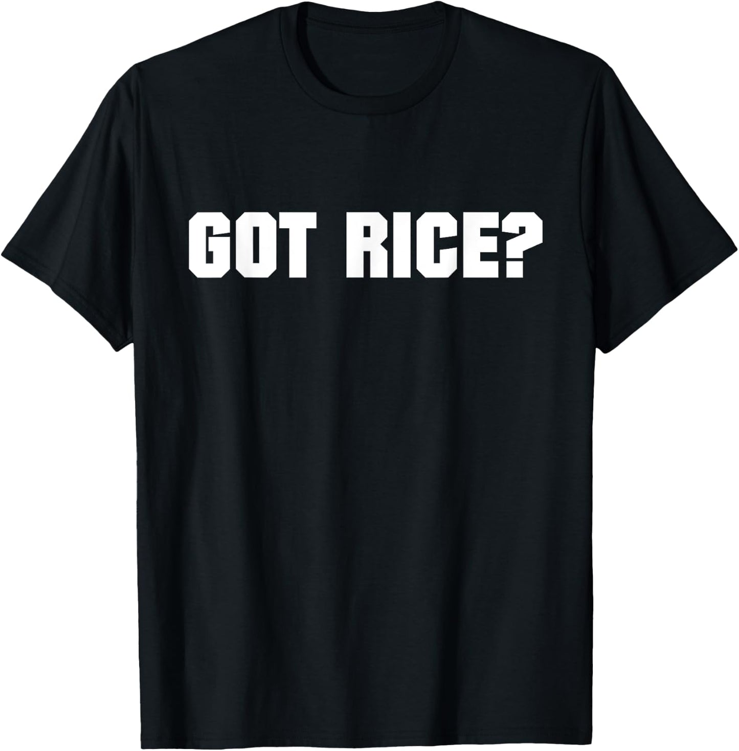Got Rice Bold Text Men Kids T-Shirt - T-Shirt | Black