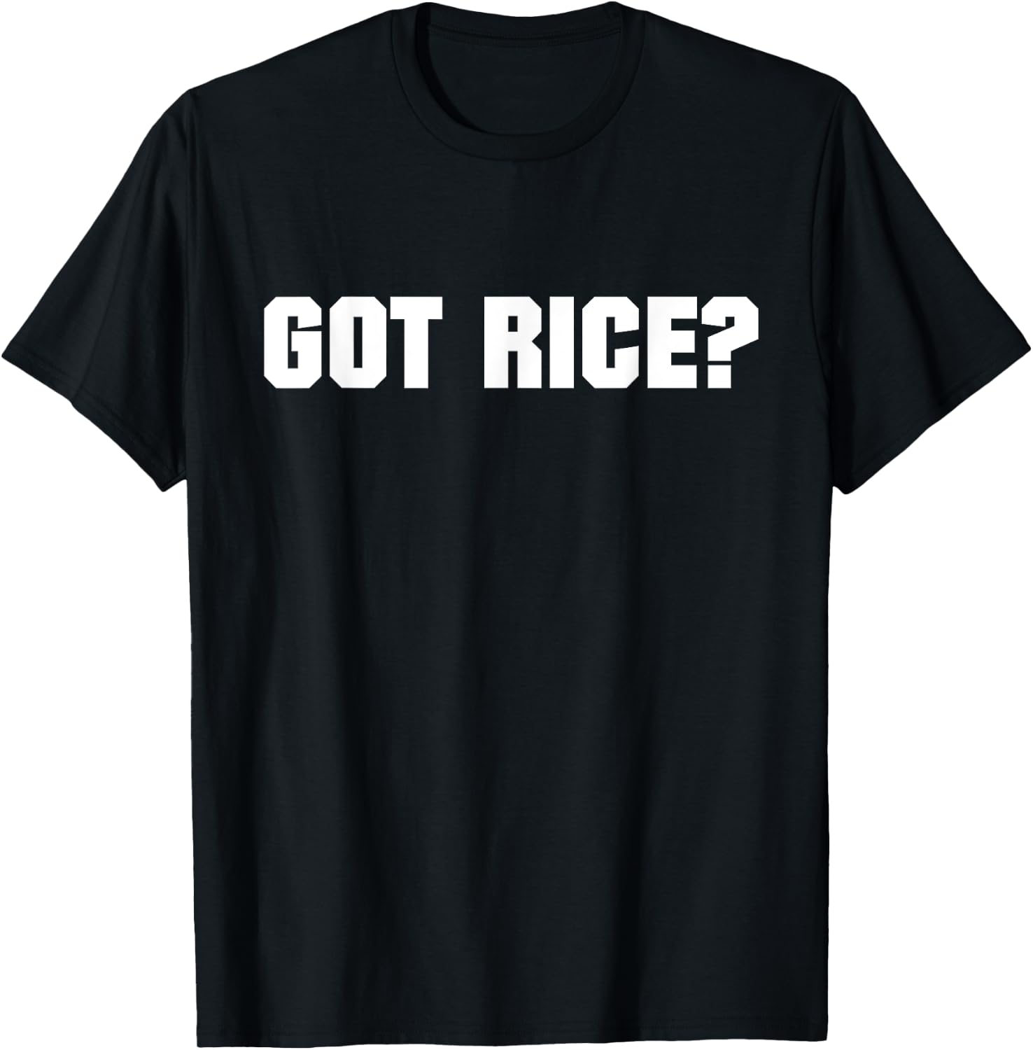 Got Rice Bold Text Men Kids T-Shirt - T-Shirt | Black