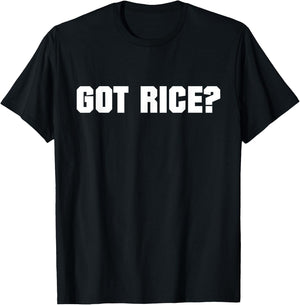 Got Rice Bold Text Men Kids T-Shirt - T-Shirt | Black
