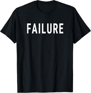 Failure Women's Classic Modern Black , Small, Short Sleeve, Relaxed Fit, Cotton, Sports, Failure T-Shirt - T-Shirt | Black